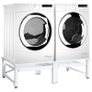 Washing and Drying Machine Pedestal with Pull-out Shelves White Image 4