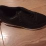 Ladies Black Wedge Trainer Image 4