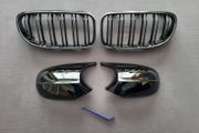 BMW E92 E93 Lci Black Kidney Grilles &amp; Mirror Covers Set Brand New