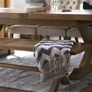 EZ LIVING ATHENS Oak Dining Bench and Brown Bench Pad Image 3