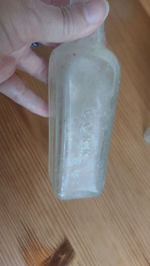 Fabulous Collection of Four Assorted Antique and Vintage Apothecary and Household Bottles in Clear Glass, Price for All Four, Not Splitting