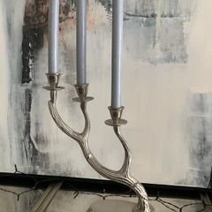 Good quality Candle Holder and 3 New Candles