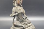 Antique 19th Century Bronze Budda with Chinese Ming Mark Signed Tibetan?