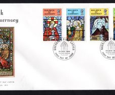 1973 Guernsey Christmas Commemorative Stamps Addressed First Day Cover (FDC)