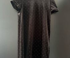 Girls black velour Dress 134-140 or 8-10yo