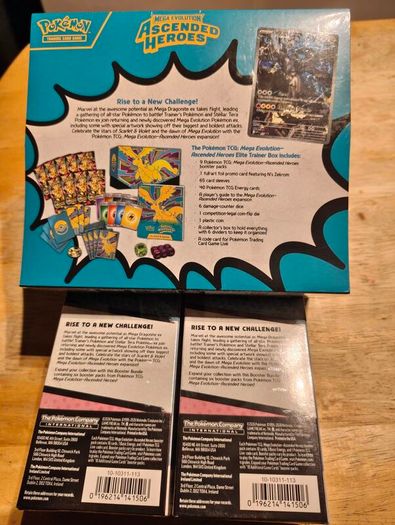 Pokemon Tcg Mega Evolution Ascended Heroes ETB and X2 booster bundle