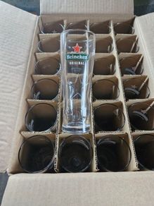 24 Half Pint Heineken Glasses