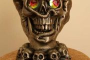 Metal Figure With Crystals - The Keeper Of The Sculls