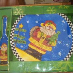 Christmas plate with spatula
