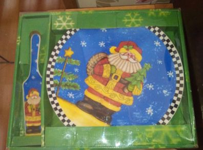 Christmas plate with spatula