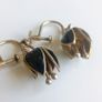 Antique sterling silver tulip earrings Image 2