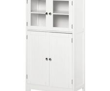 Bathroom Floor Cabinet Storage Unit Kitchen Cupboard W/ Doors & Adjustable Shelf (FREE POSTAGE)