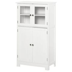 Bathroom Floor Cabinet Storage Unit Kitchen Cupboard W/ Doors & Adjustable Shelf (FREE POSTAGE)