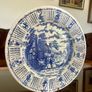 Vintage 1987 Calendar Plate English Blue and White Ironstone Rustic Wall Decor Retro Gift Image 3
