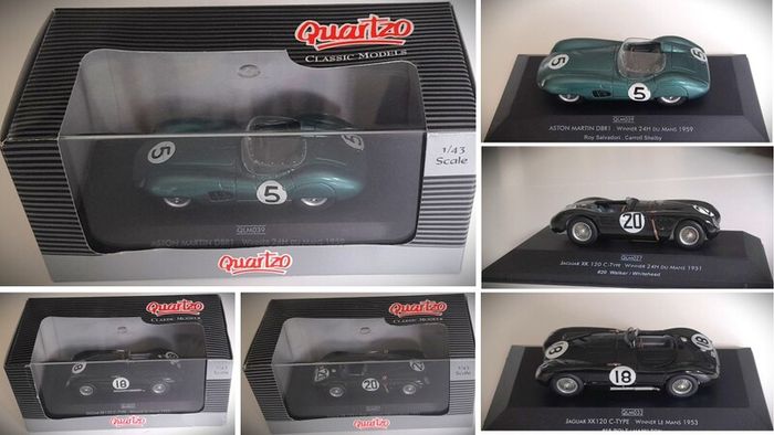 Diecast Model Le Mans Winning Aston Martin & Jaguar - Quartzo 1:43