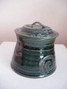 Pottery, Lidded pot, Home decor, Storage,Gift