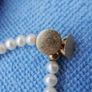 Vintage Real PEARL Bracelet clasp 925 Sterling Silver Image 4