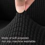 Arm Rest Covers Sofa Set of 2 Stretch Armrest Chair Covers Waterproof Armchair Couch Anti-Slip Furniture Protector Slipcovers for Armchairs Sofa Couches Recliner (Black) Image 3