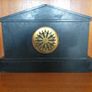 Black Slate/Marble Pillard French Mantle Antique Clock Circa 1800's FIND ANOTHER ONE! Update! (Clock Was Taken Out Of Storage And Is Up And Running Smoothly Now And Keeping Great Time). Image 7