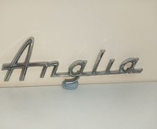 Classic Original Metal Ford Anglia Script Boot Badge With 3 Pins