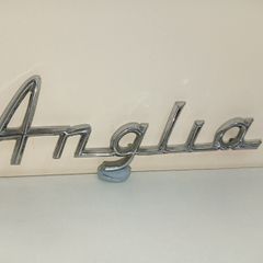 Classic Original Metal Ford Anglia Script Boot Badge With 3 Pins