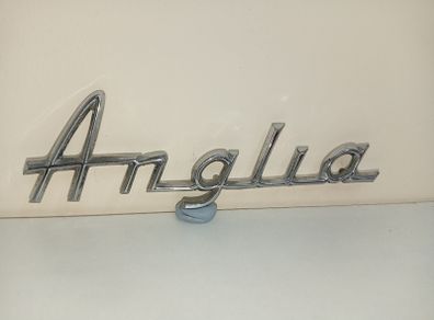 Classic Original Metal Ford Anglia Script Boot Badge With 3 Pins