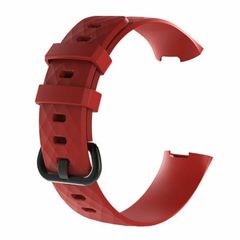 Red Silicone Band Strap Buckle For Fitbit Charge 3 4 Replacement
