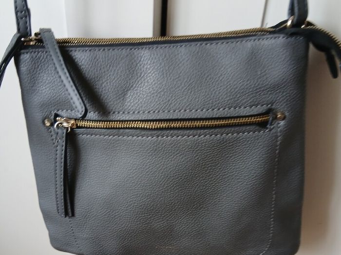 Long handle grey bag genuine leather 15 euro