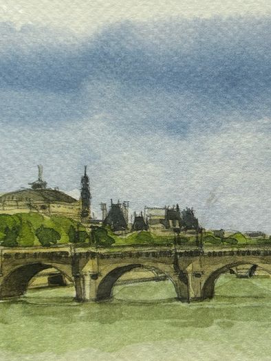 Watercolour Print of the Pont Neuf Bridge