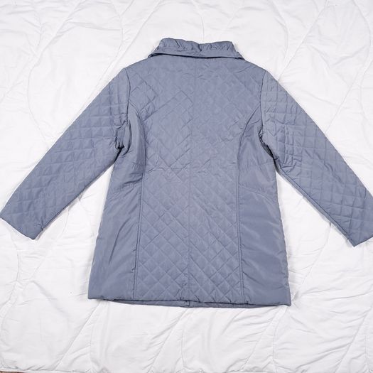 Isle Collection Slate Blue Grey Diamond Quilted Jacket 18UK/46EU