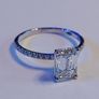 14k Gold ring with 2 ct Lab-Grown Diamond, 1.8 ct main diamond cerified by IGI and Laser inscripted 3 x Excellent Image 4