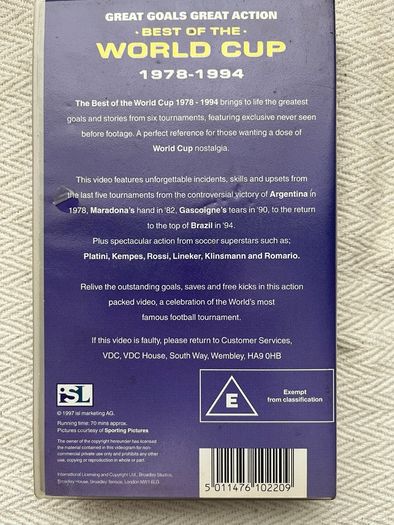 VHS, Best of the World Cup 1978 - 1994
