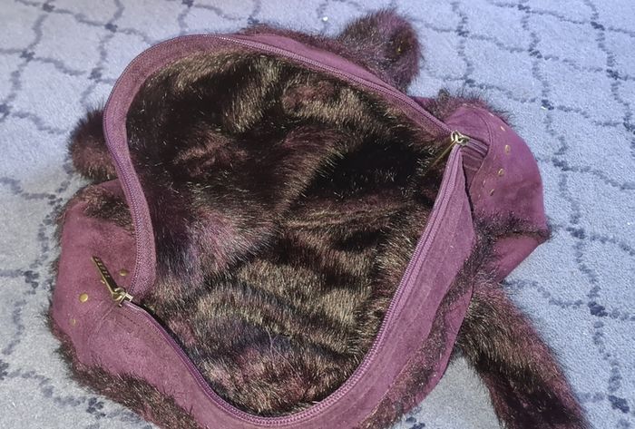 Purple Suede Like Bag from Dents