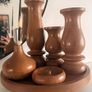 Beautiful 5-Piece Hand-Crafted Wooden Table Centerpiece Image 4