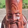 Japanese Mid Century Cedarwood Lucky God Deity(1.3kgs) Image 3