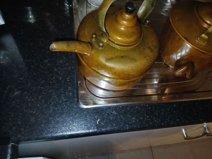 old coppper kettles