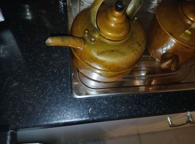 old coppper kettles