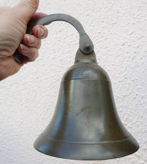 Vintage brass wall-mounted bell