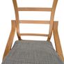 Chair - Wooden Frame - Grey Upholstery Image 2