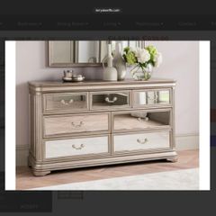 Large Mirrored  chest of drawers