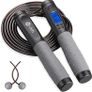 Skipping Rope Adult Fitness, Digital Speed Jump Rope with Counter [Ropeless for Indoor Use] for Women Men and Kids, Weighted Handles, Adjustable Rope, Exercise Equipment for Crossfit Boxing (FREE POSTAGE) Image 2