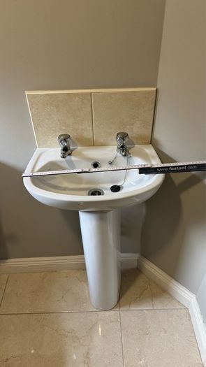 Bathroom Pedestal Basin / Sink with Taps