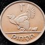 [#318] - Ireland 1940 | Irish 1d | Irish One Penny | Hen and Chicks | KM.11 Image 2