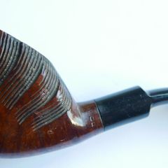 Vintage Real Briar Carved Wood  Smokers Pipe