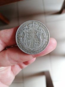 1920 United Kingdom Silver Half Crown Coin