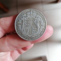 1920 United Kingdom Silver Half Crown Coin