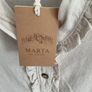 Beige linen mix blouse with frilled detail large /XLarge Image 5