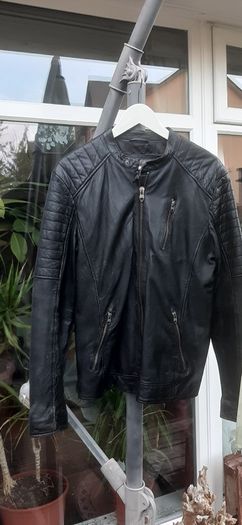 Jack & Jones, mens stylish black leather jacket