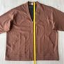 Mens Brown Oversized Zip Cardigan Jacket Image 9