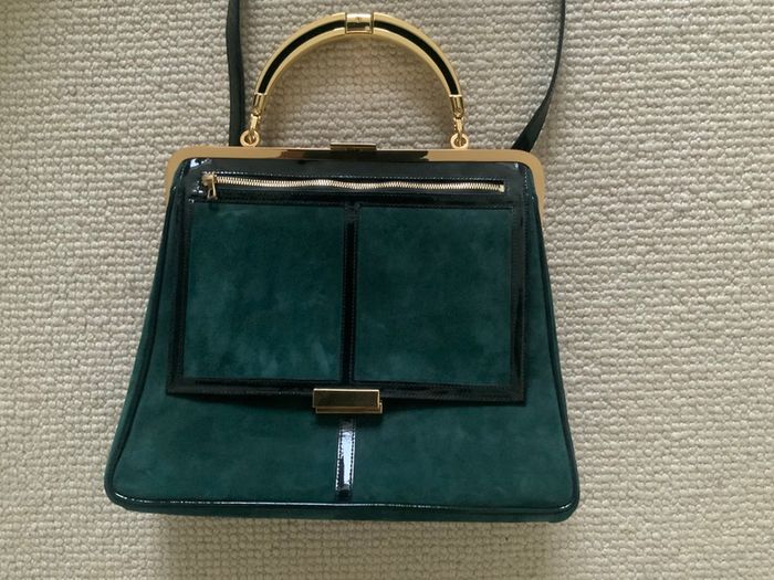 Balmain H & M green large bag